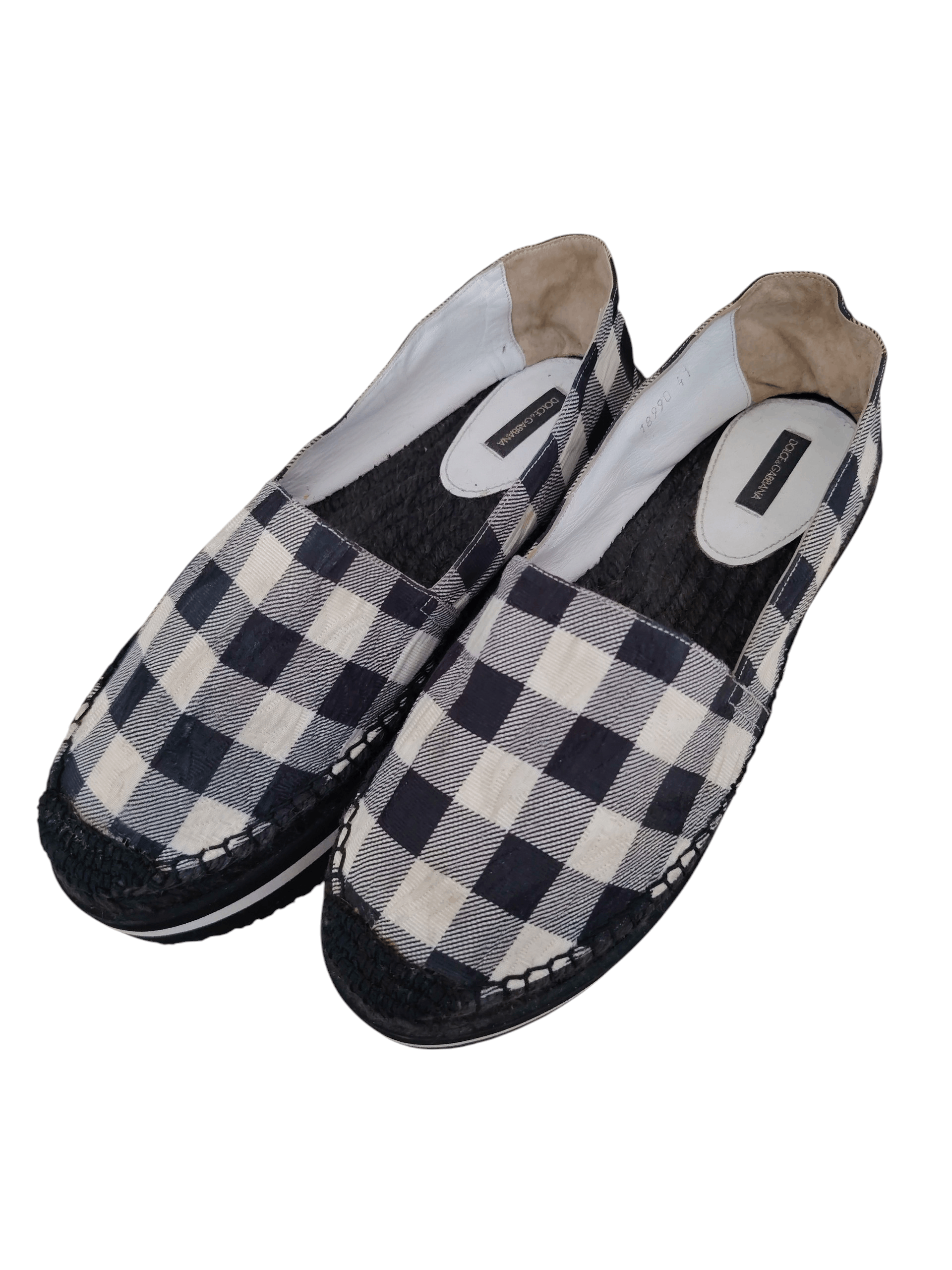 Dolce & Gabbana Dolce & Gabbana Checkered Espadrilles Platform Size US 11 / IT 41 - 2 Thumbnail