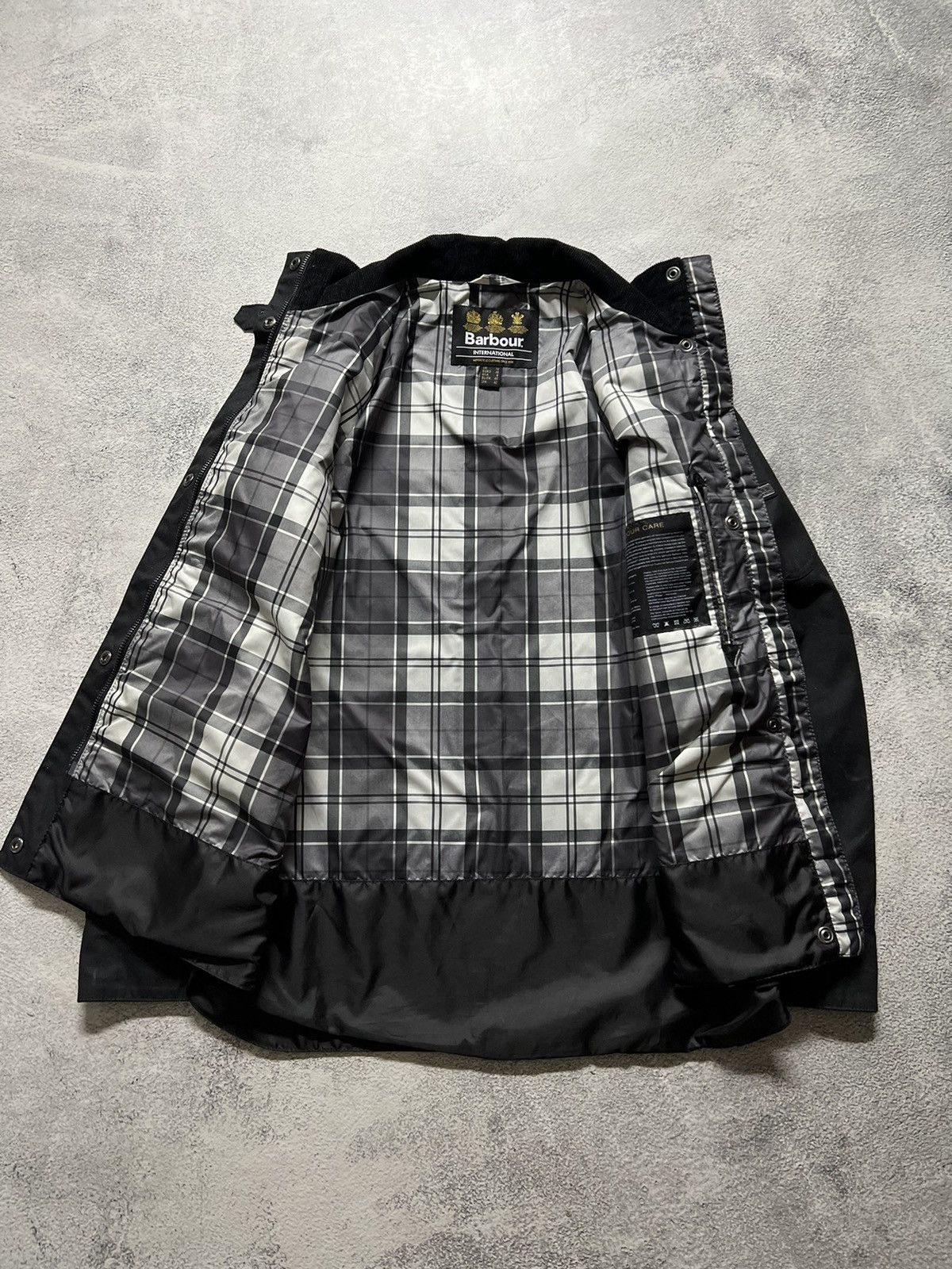 Barbour × Vintage Vintage Barbour International B.Intl Atomizer Wax Jacket 00s Size M / US 6-8 / IT 42-44 - 8 Thumbnail