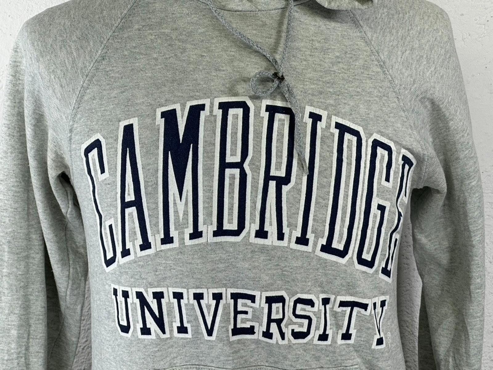 Fruit Of The Loom Cambridge University Unisex Small Gray Long Sleeve Hoodie Size US S / EU 44-46 / 1 - 3 Thumbnail