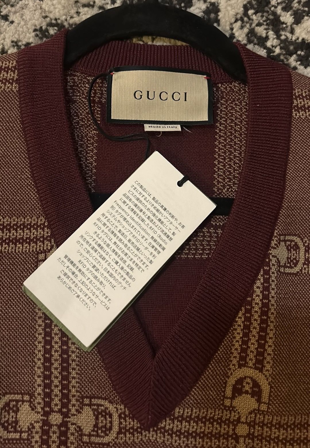 Gucci Gucci Horsebit Jacquard Knit Sweater size L Size L / US 10 / IT 46 - 13 Thumbnail