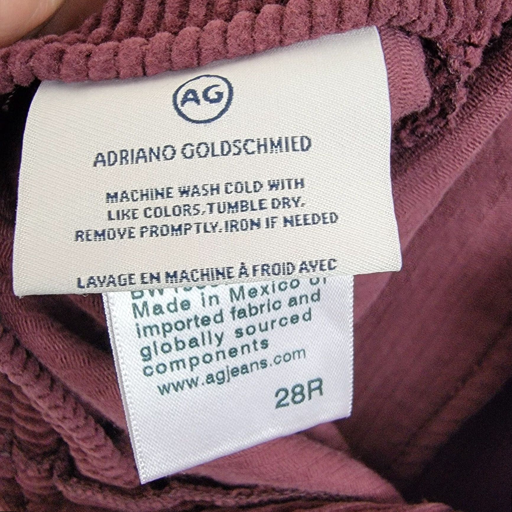 Vintage VINTAGE AG Adriano Goldschmied Mini Skirt Womens 28 Purple Corduroy Cotton Zip Pockets Regular Size 28" / US 6 / IT 42 - 4 Thumbnail