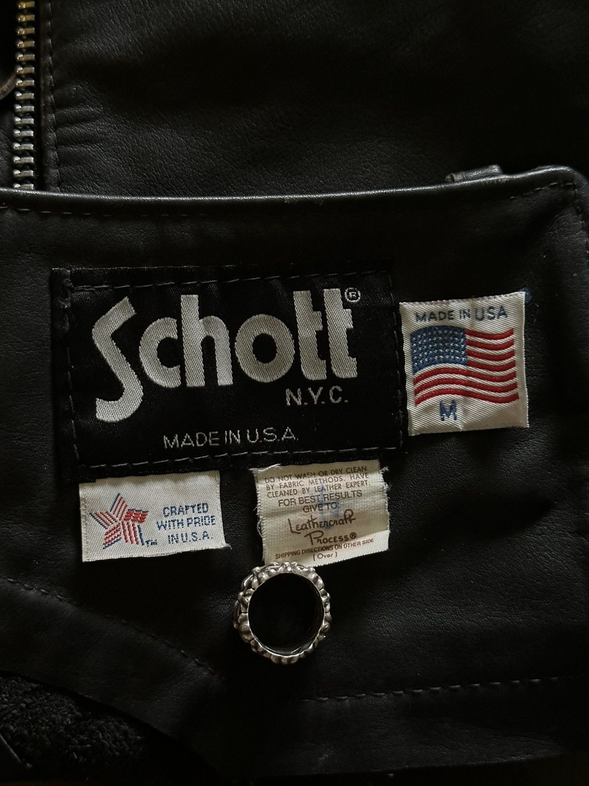 Schott Schott Black Leather Chaps Size 40 - 11 Thumbnail