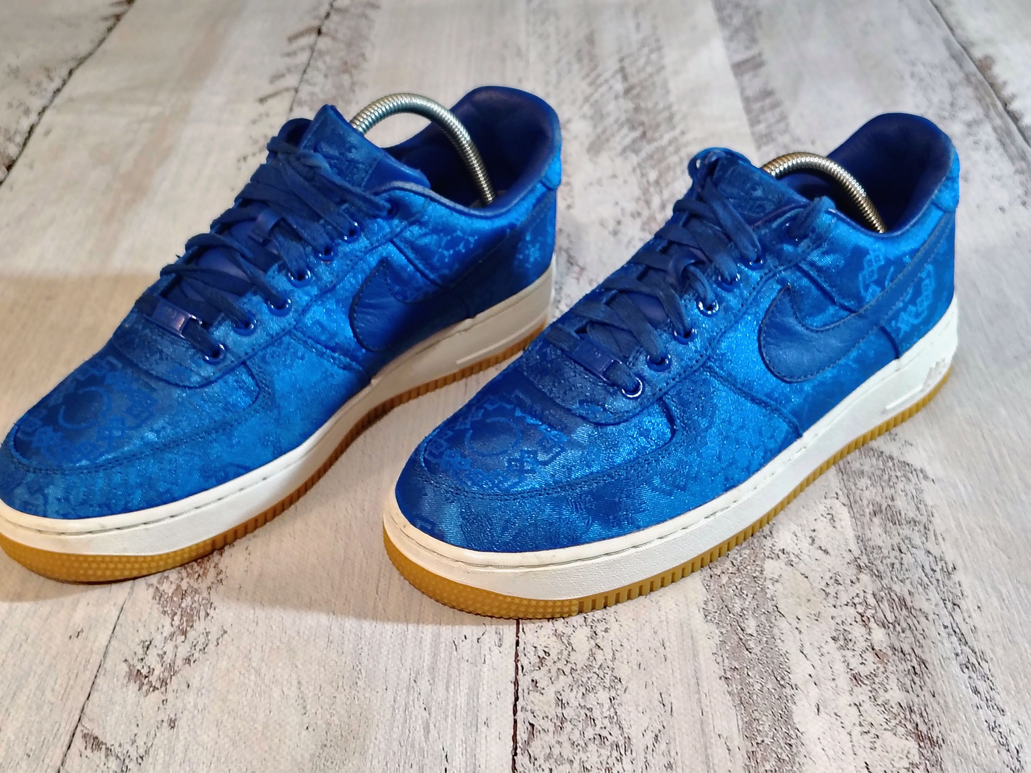 CLOT × Nike Nike Air Force 1 Low Premium CLOT Blue Silk Sz 9 CJ5290-400 Size US 9 / EU 42 - 6 Thumbnail
