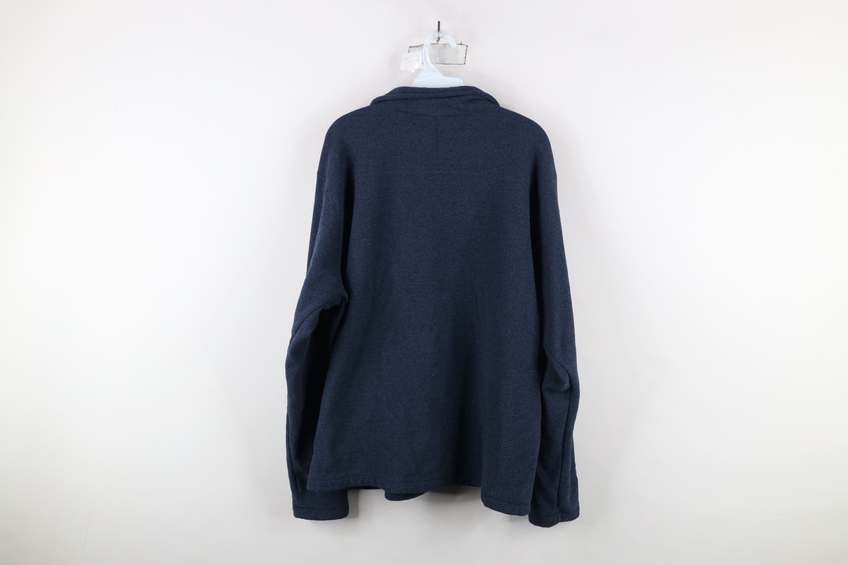 The North Face × Vintage The North Face Knit Half Zip Pullover Fleece Sweater Blue Size US XL / EU 56 / 4 - 8 Thumbnail