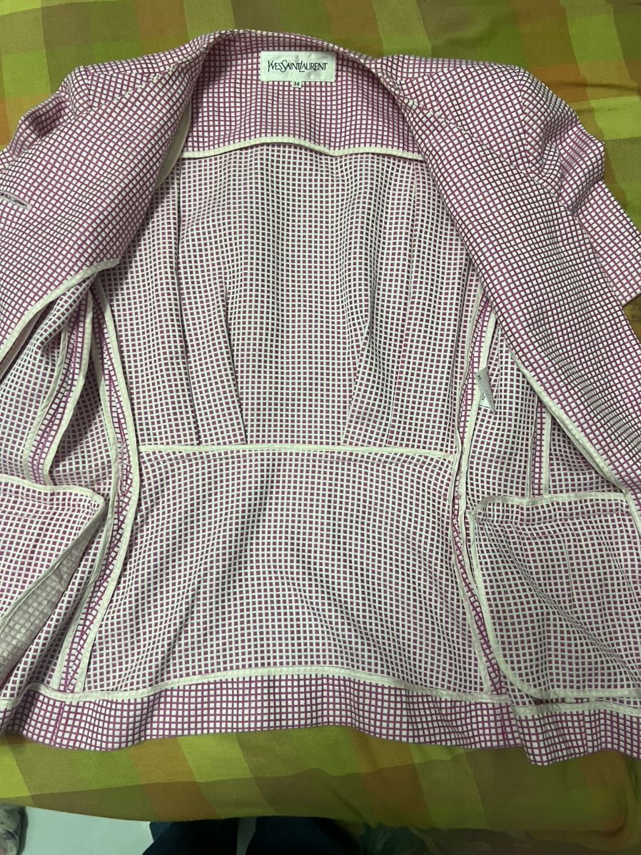 Yves Saint Laurent Yves Saint Laurent Multicolour pink Jacket Size XXS / US 00 / IT 34 - 4 Thumbnail