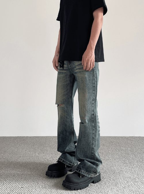 Japanese Brand × Vintage American high street retro distressed cleanfit ripped jeans Size US 32 / EU 48 - 2 Thumbnail