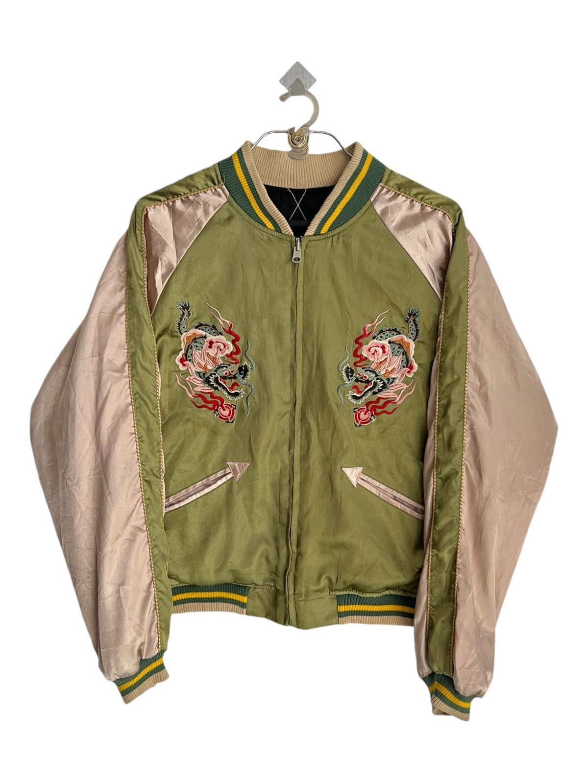 Tailor Toyo 1980s Swivel Zip Vintage Sukajan 2 Side Tiger x Dragon Toyo Size US M / EU 48-50 / 2 - 8 Thumbnail