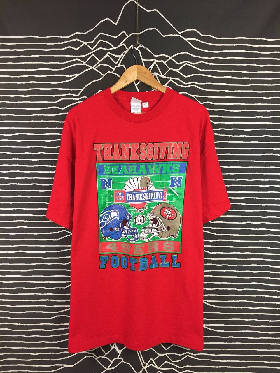NFL NFL Seattle Seahawks San Francisco 49ers Thanks Giving Tee Size US XXL / EU 58 / 5 - 1 Thumbnail