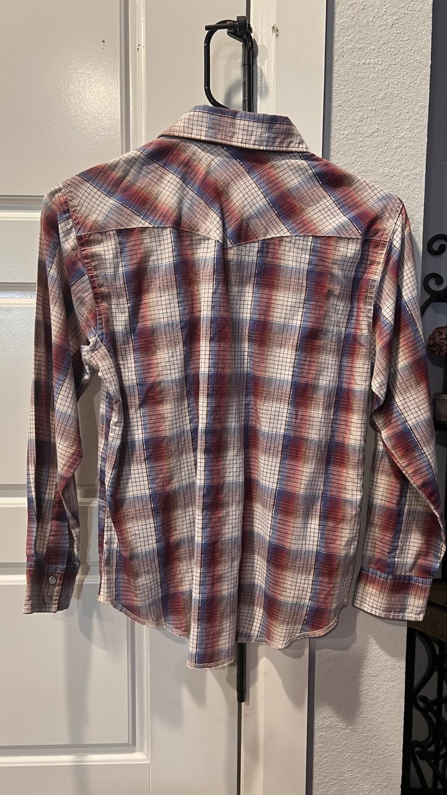 Wrangler Wrangler Hustler Red & Blue Plaid Shirt - Large Size US L / EU 52-54 / 3 - 2 Thumbnail