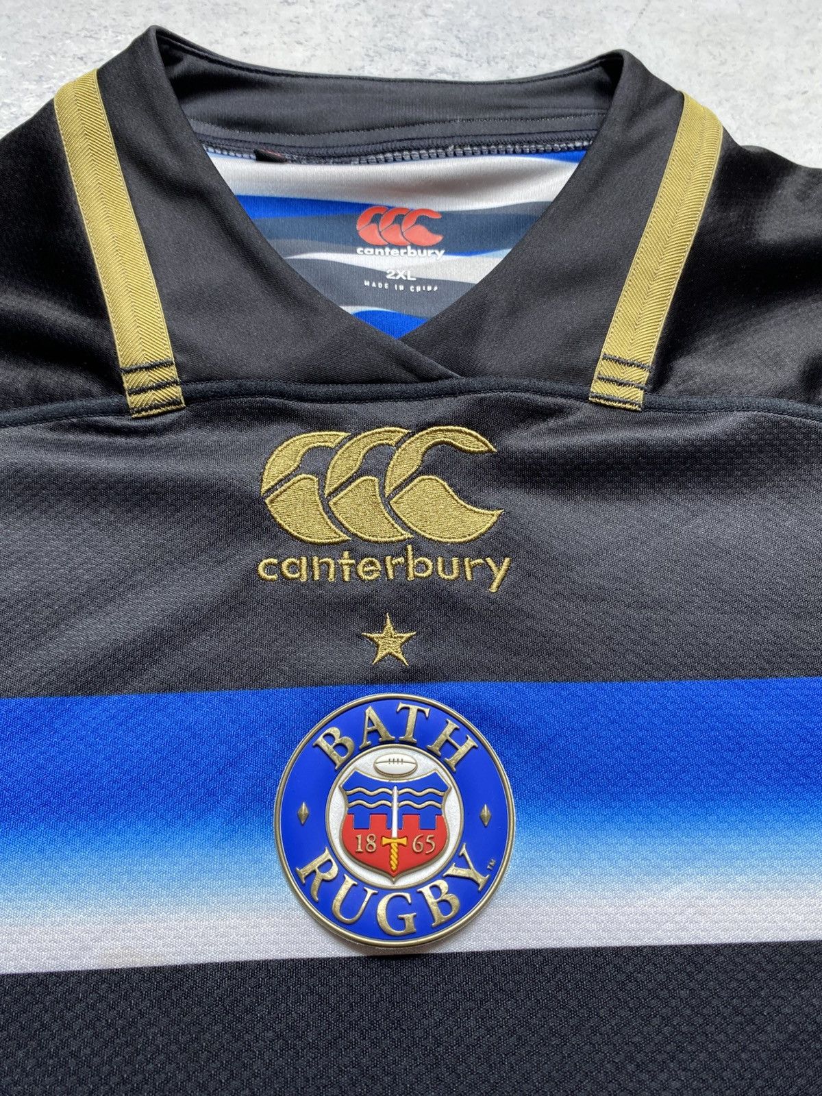 Other Canterbury Bath Rugby 2017/2018 Hamish Pro European Jersey Size US XXL / EU 58 / 5 - 4 Thumbnail