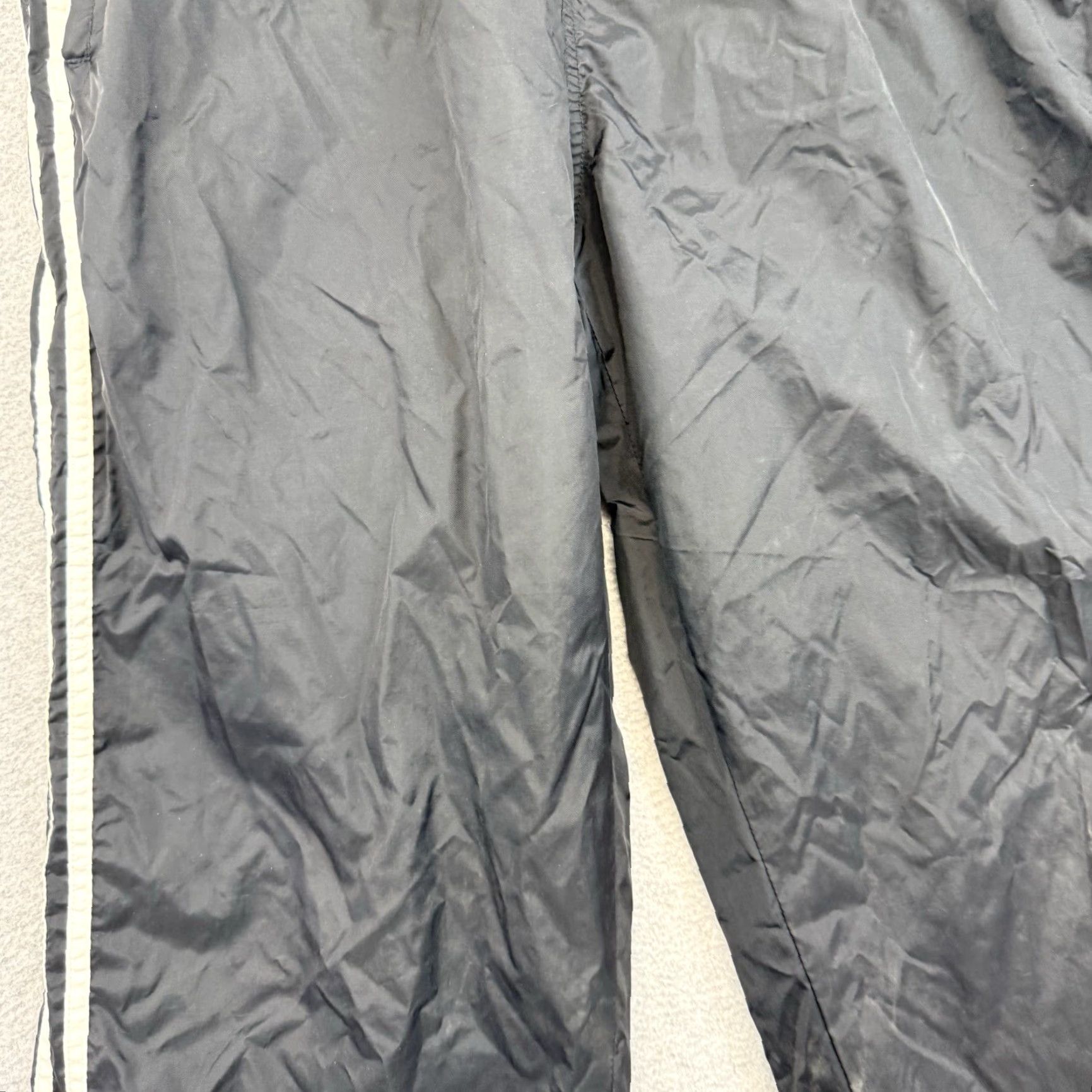 Adidas VINTAGE adidas Track Pants Mens L Black White 3 Stripe Hip Hop Y2K Baggy Striped Size US 33 - 3 Thumbnail