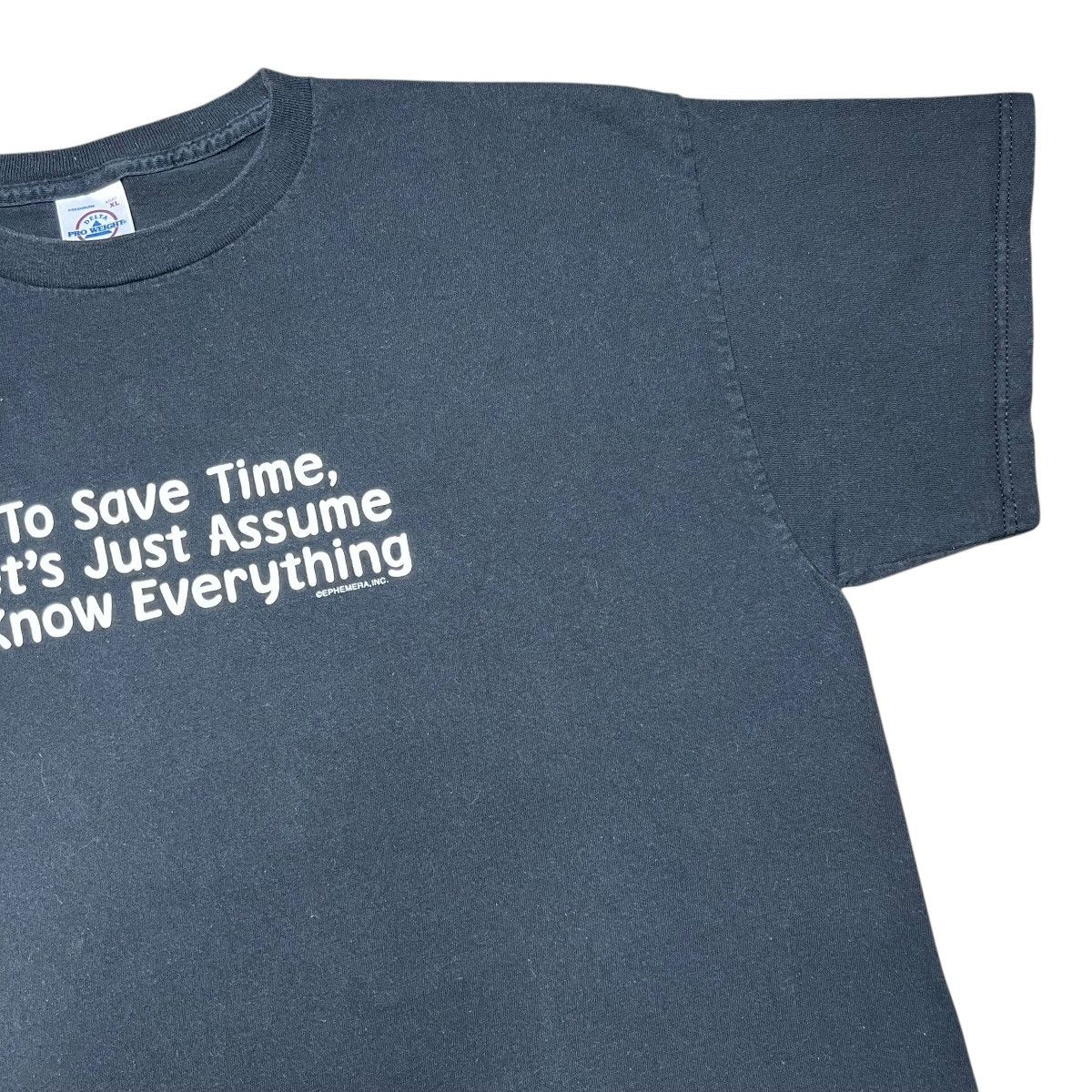 Vintage To Save Time Let’s Just Assume I Know Everything Quote Tee Size US XL / EU 56 / 4 - 6 Thumbnail