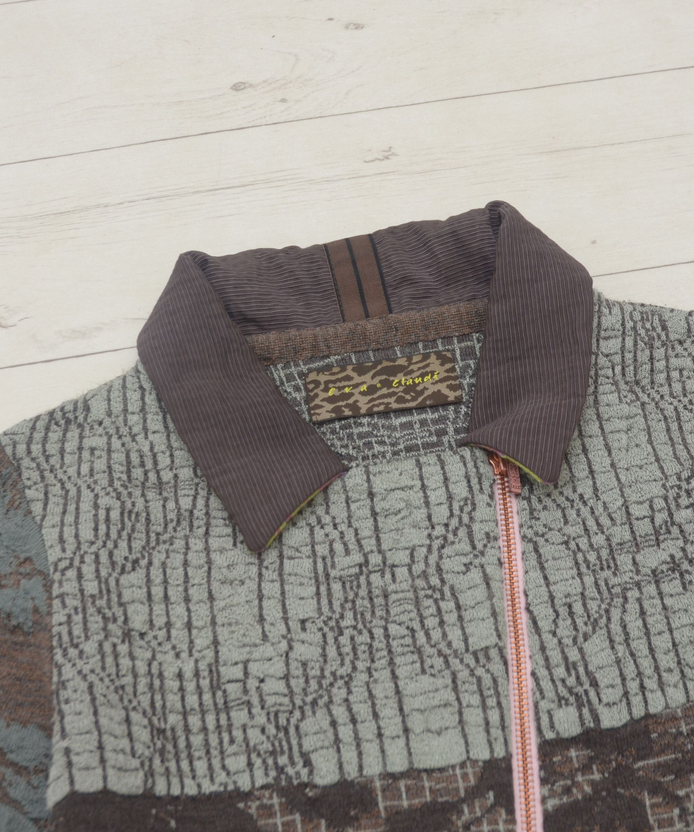 Other Vintage Eva & Clandi Woll Full Zip Sweater Jacket 90's Size S / US 4 / IT 40 - 5 Thumbnail