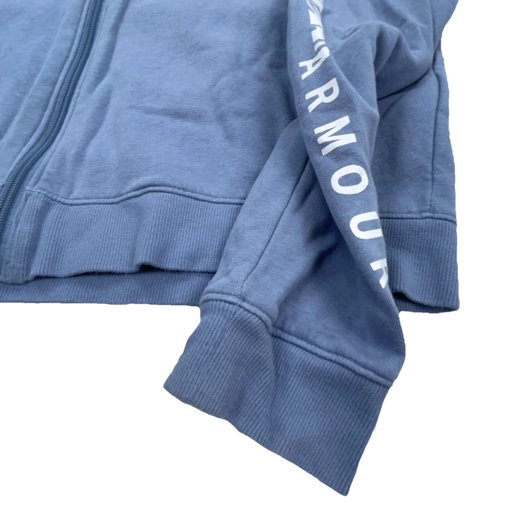 Under Armour Under Armour Hoodie Women L Blue White Full Zip Hooded Sweatshirt Casual Activewear Jacket Relaxed Fit Size L / US 10 / IT 46 - 6 Thumbnail