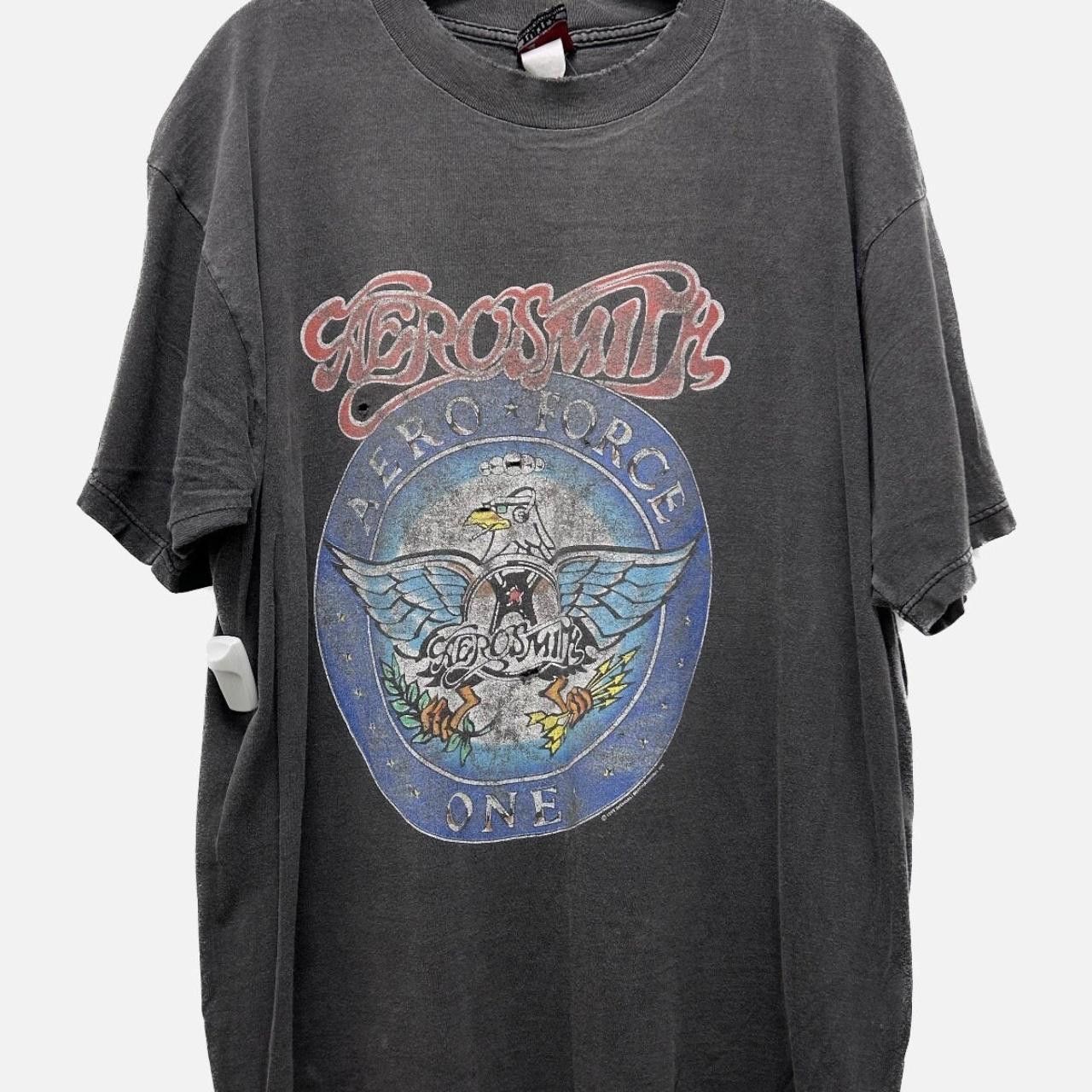 image of 1993 Aerosmith "aero Force One" Tour Tee in Black, Men's (Size XL)