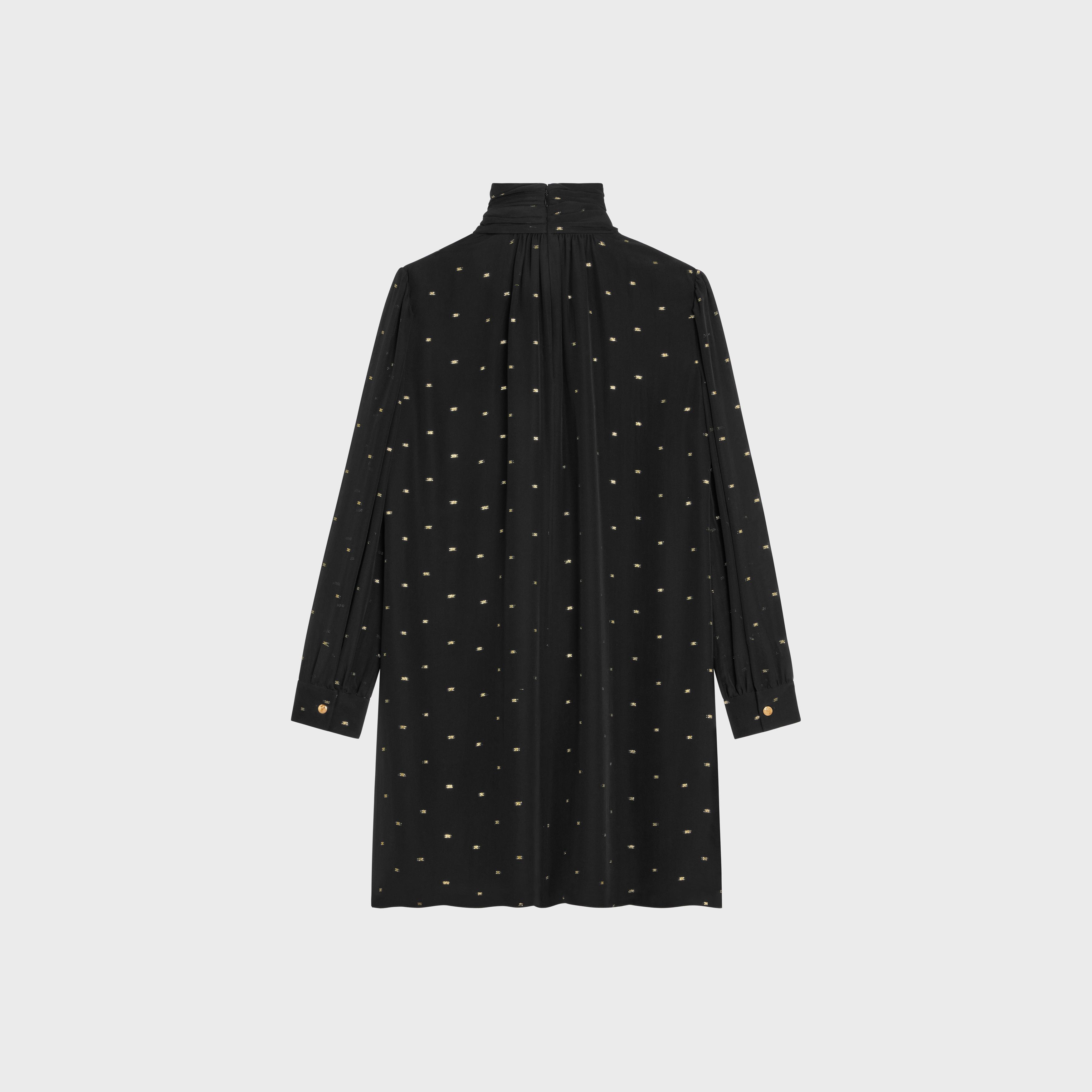 Celine o1w1db10925 2R11J551V Babydoll Dress in Black Size XXS / US 00 / IT 34 - 2 Thumbnail