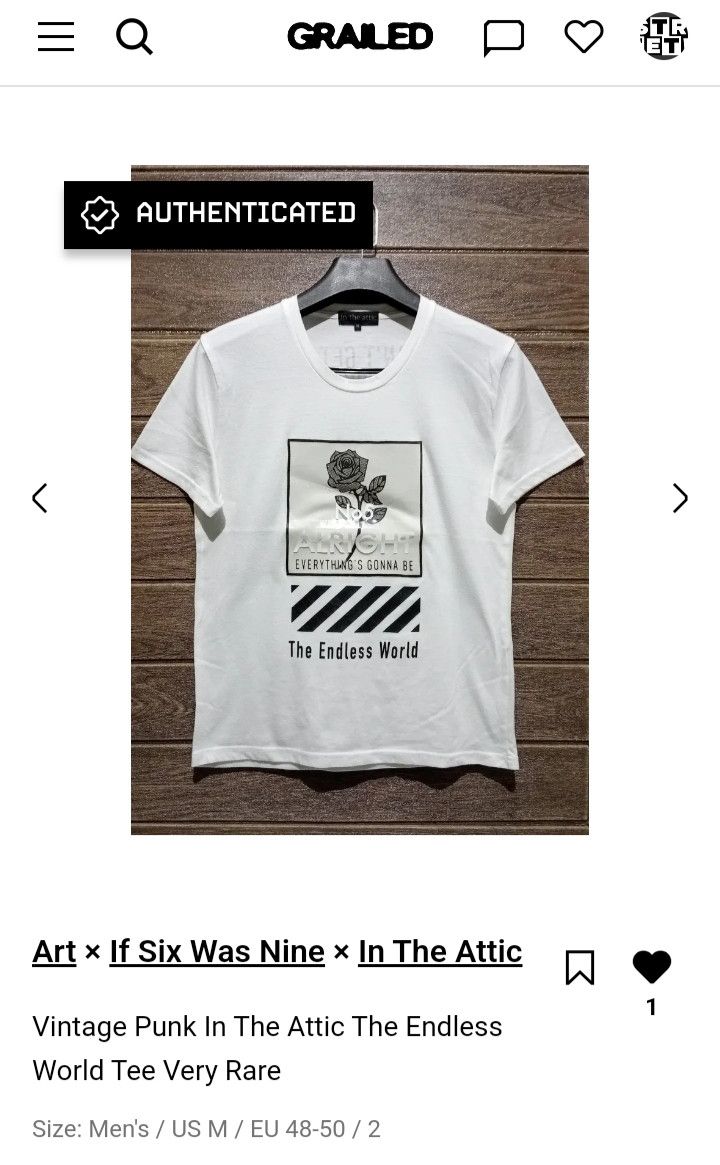 In The Attic Vintage Punk In The Attic The Endless World Tee Very Rare Size US M / EU 48-50 / 2 - 9 Thumbnail