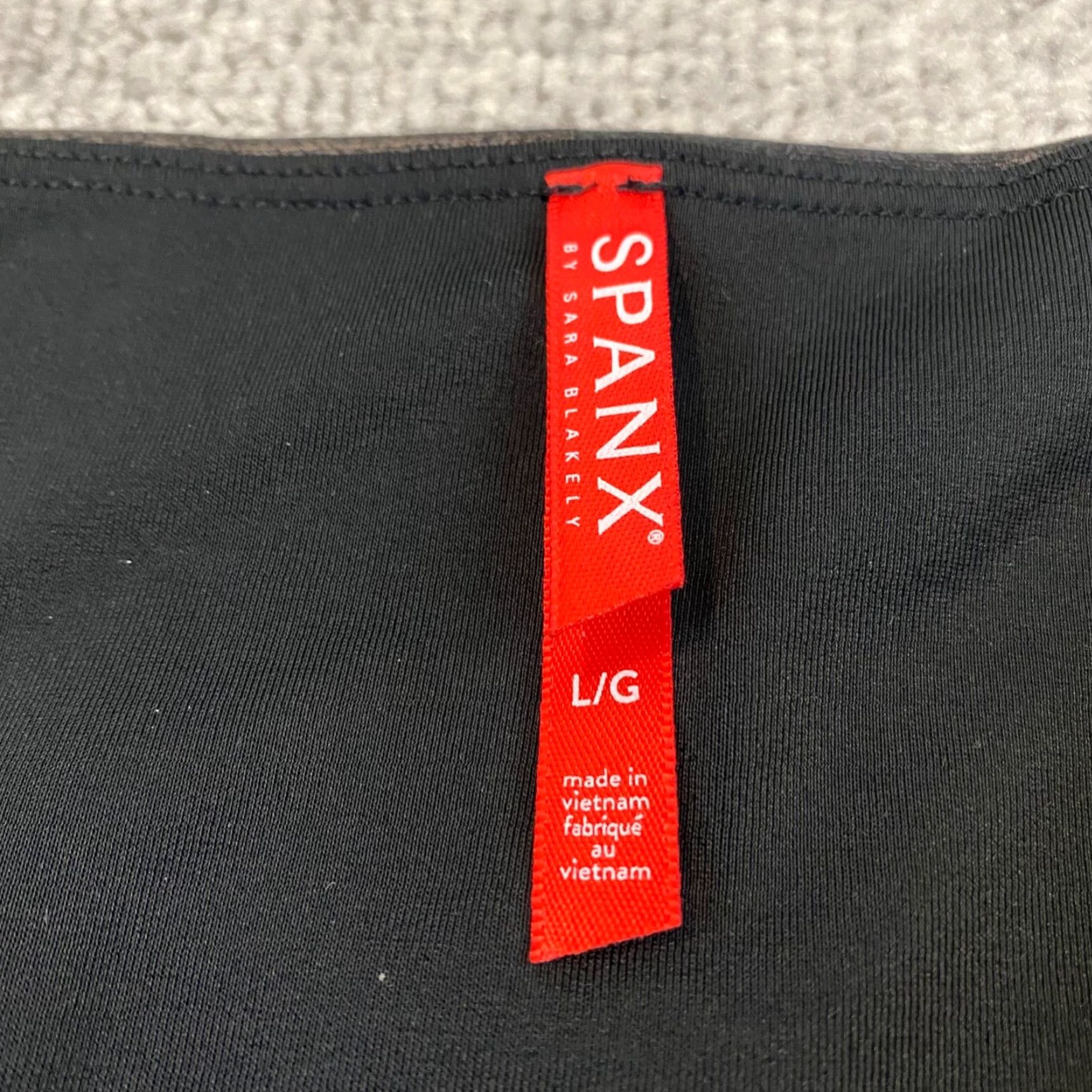 Spanx SPANX Leggings Womens Large Black Faux Leather Nylon Stretch Activewear Pants Size 36" / US 14 / IT 50 - 2 Thumbnail