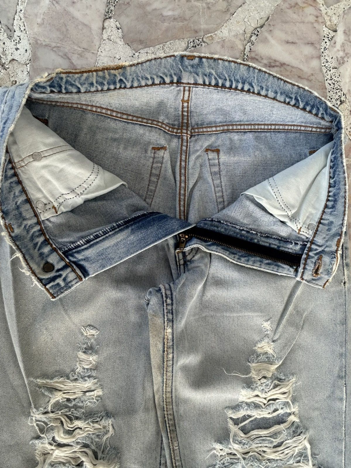 Levi's Levis Japan 501 Ripped Vintage Denim Size US 31 - 11 Thumbnail
