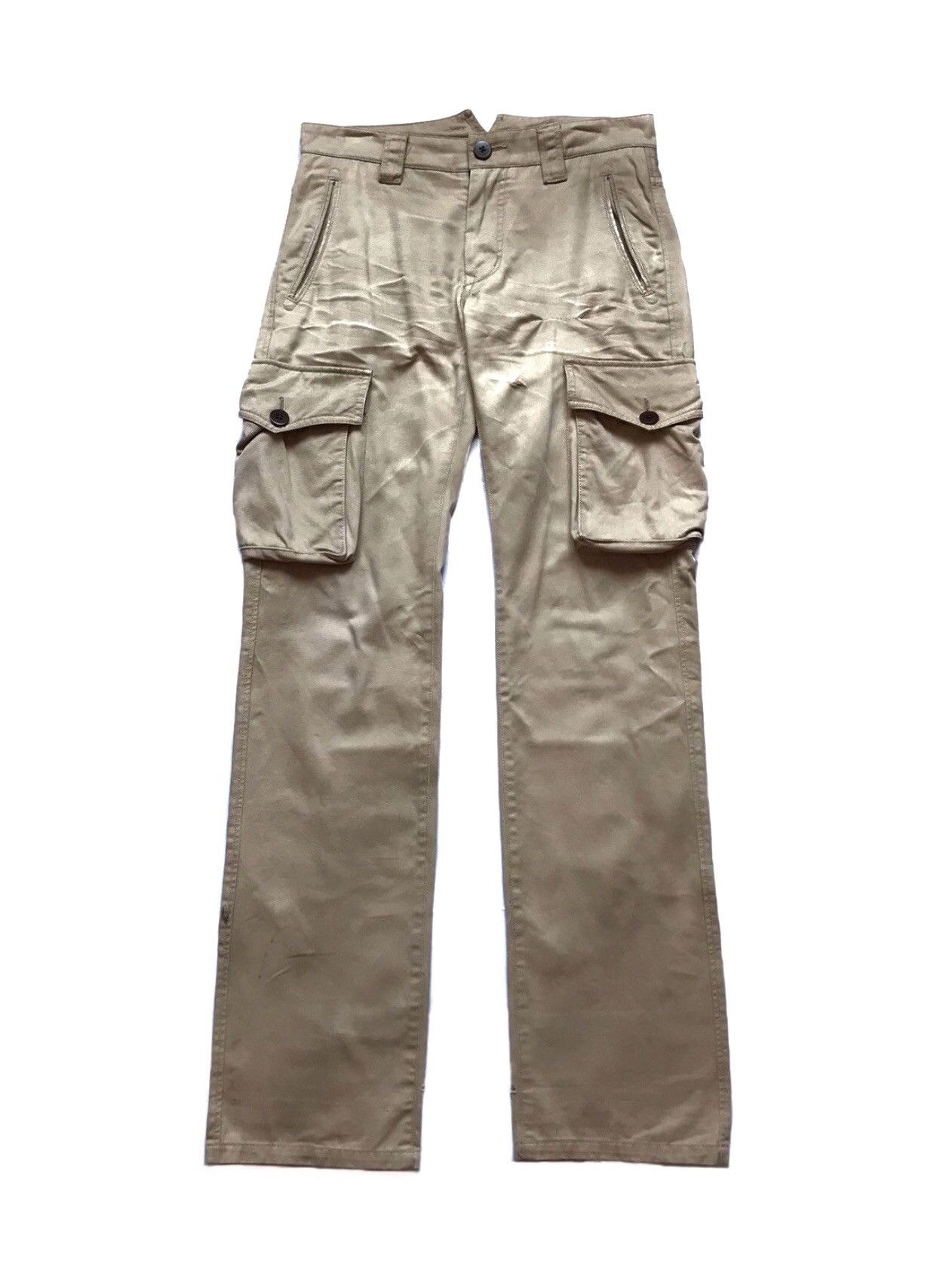 image of Avant Garde x Beauty Beast Halb Cargo Bleach Trouser Pants in Beige, Men's (Size 30)