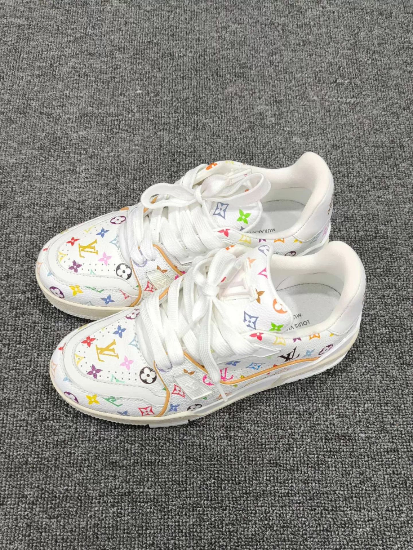 Louis Vuitton LV Takashi Murakami White Tri-Color Trainer 36.5 Size US 6 / IT 36 - 1 Thumbnail