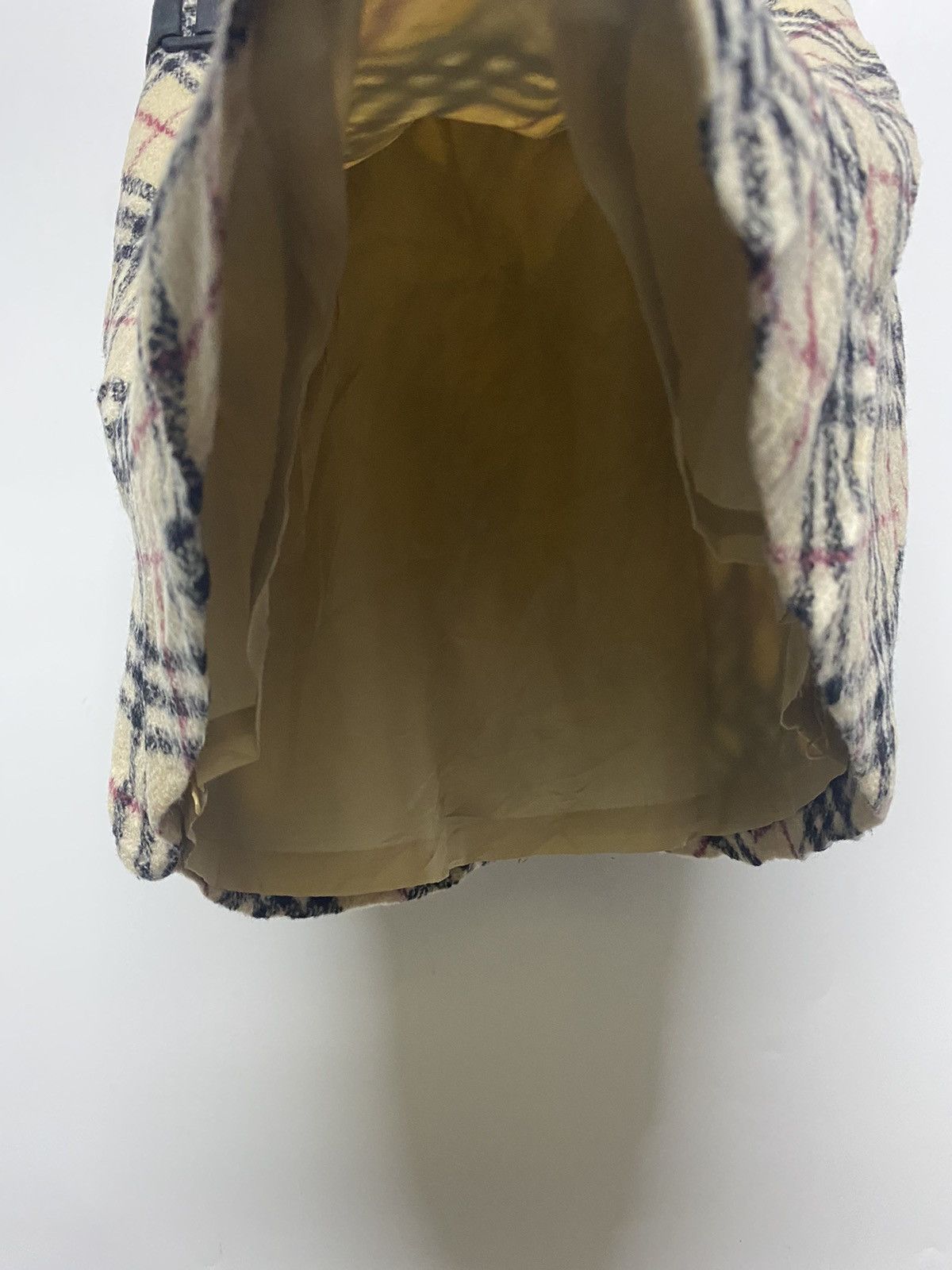 Burberry × Vintage BURBERRY London Wool Mini Skirt Plaid Nova Check One Pocket Size 23" - 11 Thumbnail