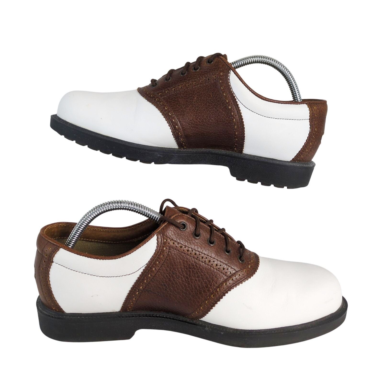 Rockport Rockport Men's 9W Brown & White Leather Saddle Golf Shoes Size US 9 / EU 42 - 5 Thumbnail