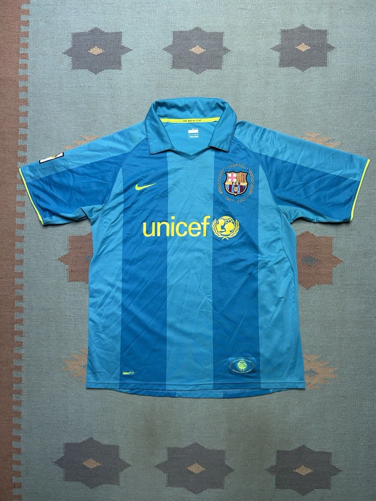Nike Nike soccer jersey shirt FC Barcelona 07 08 away Unicef L Size US L / EU 52-54 / 3 - 1 Thumbnail