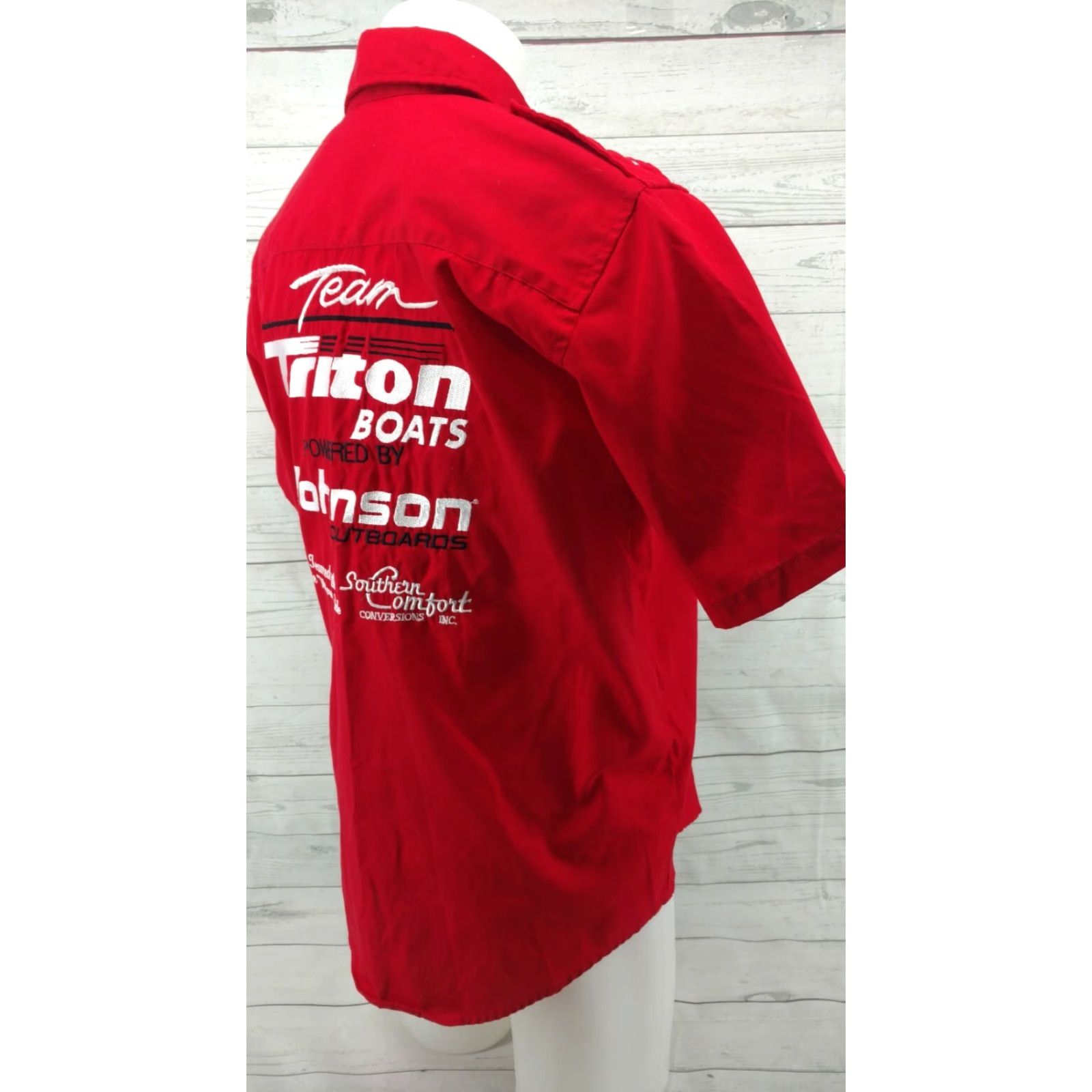 Vintage Red Size Medium Button Fishing Shirt Team SCAT Robin Howell Triton Boats Mens Size US M / EU 48-50 / 2 - 6 Thumbnail