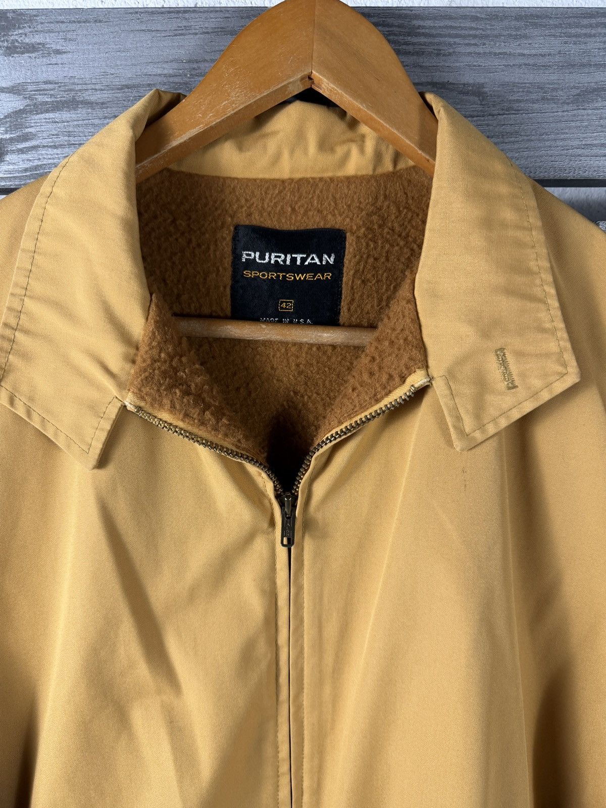 Puritan Vintage 70s Puritan Bomber Jacket Men 42/M Fur Lined Yellow Size US M / EU 48-50 / 2 - 3 Thumbnail