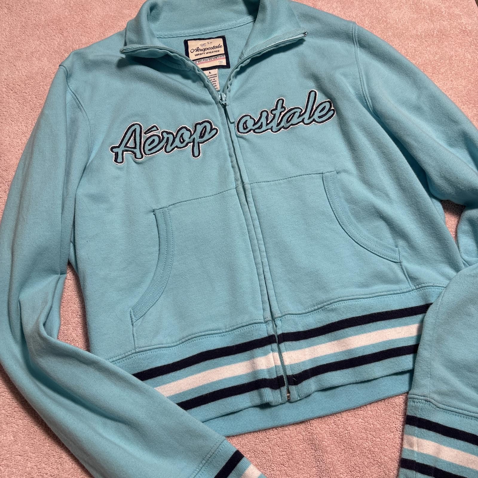 Aeropostale y2k athletic aeropostale striped zip up Size L / US 10 / IT 46 - 4 Thumbnail