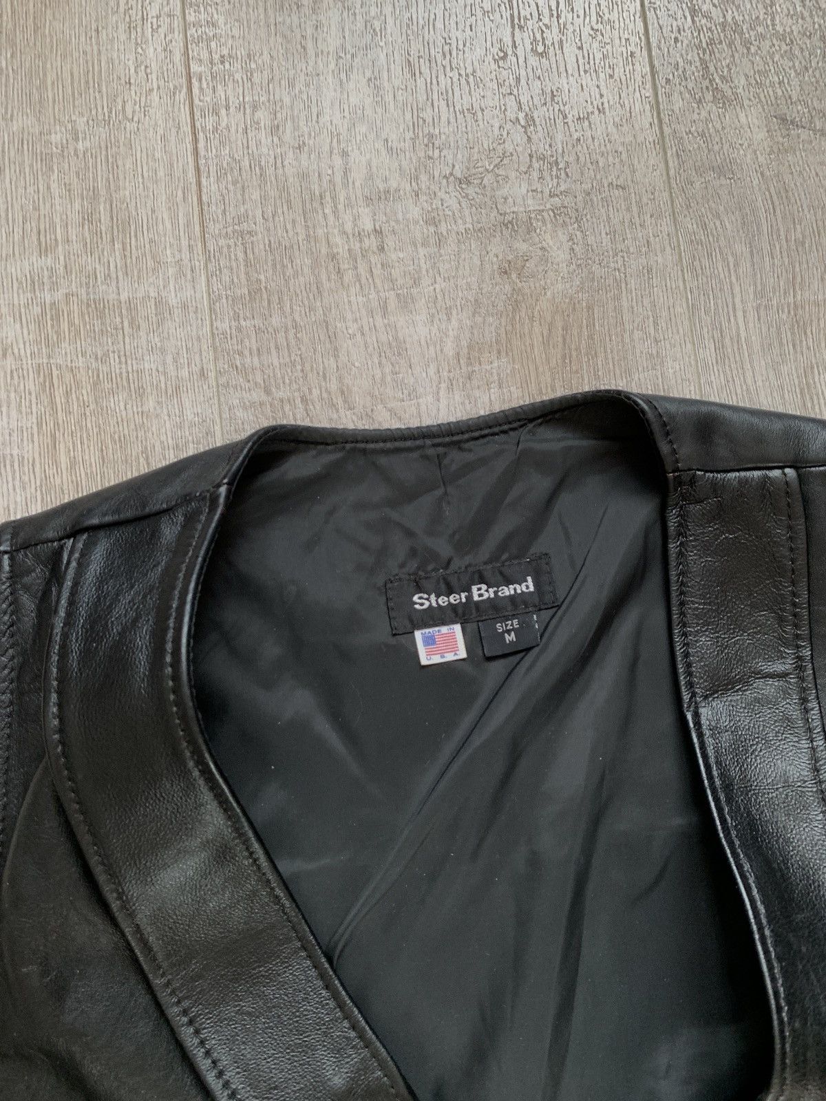 Japanese Brand 90s boxy fit leather vest Steer Brand USA Size US M / EU 48-50 / 2 - 3 Thumbnail
