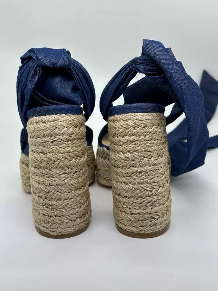 Christian Louboutin o1s1wg110924 Mariza Du Heeled in Blue Size US 7 / IT 37 - 6 Thumbnail