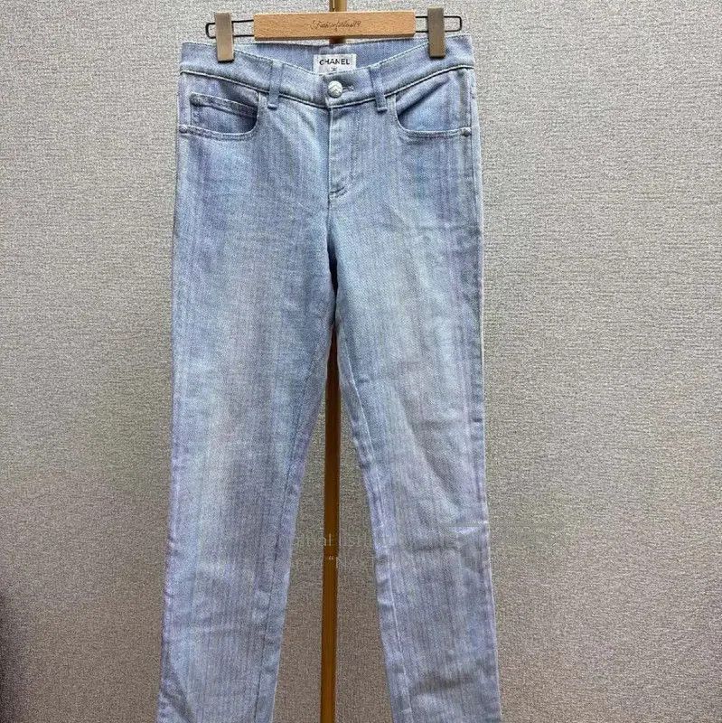 Chanel Chanel Light Blue Cotton Women's Jeans . Size 23" - 1 Thumbnail