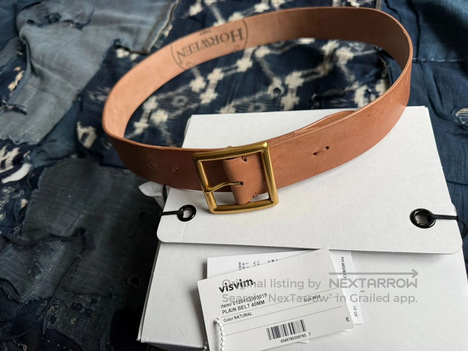 Visvim VISVIM 26SS PLAIN BELT 40MM. Size ONE SIZE - 2 Thumbnail