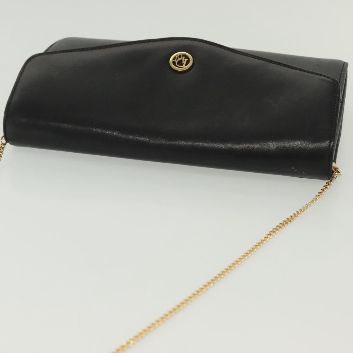 Dior DIOR Chain Shoulder Bag Leather Black Gold Size ONE SIZE - 6 Thumbnail