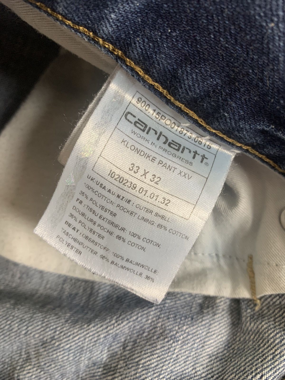 Carhartt Carhartt Klondike Pant Denim Jeans Size US 33 - 18 Thumbnail