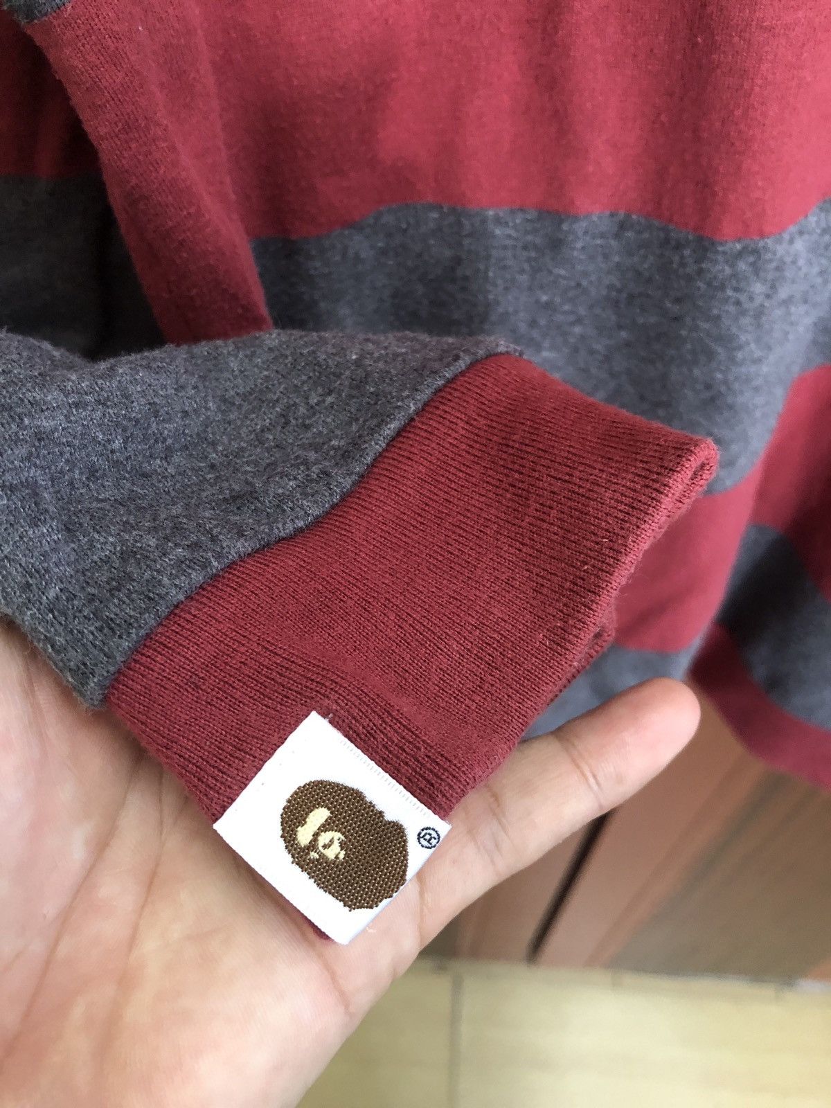 Bape RARE Reversible Bape Striped Pullover Hoodie Size US L / EU 52-54 / 3 - 7 Thumbnail