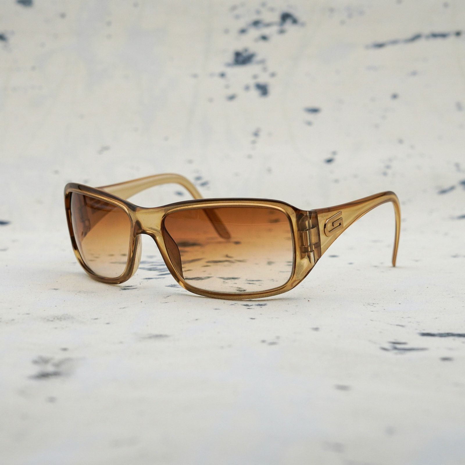 Gucci Vintage gucci amber gradient gg logo rectangular sunglasses Size ONE SIZE - 1 Thumbnail
