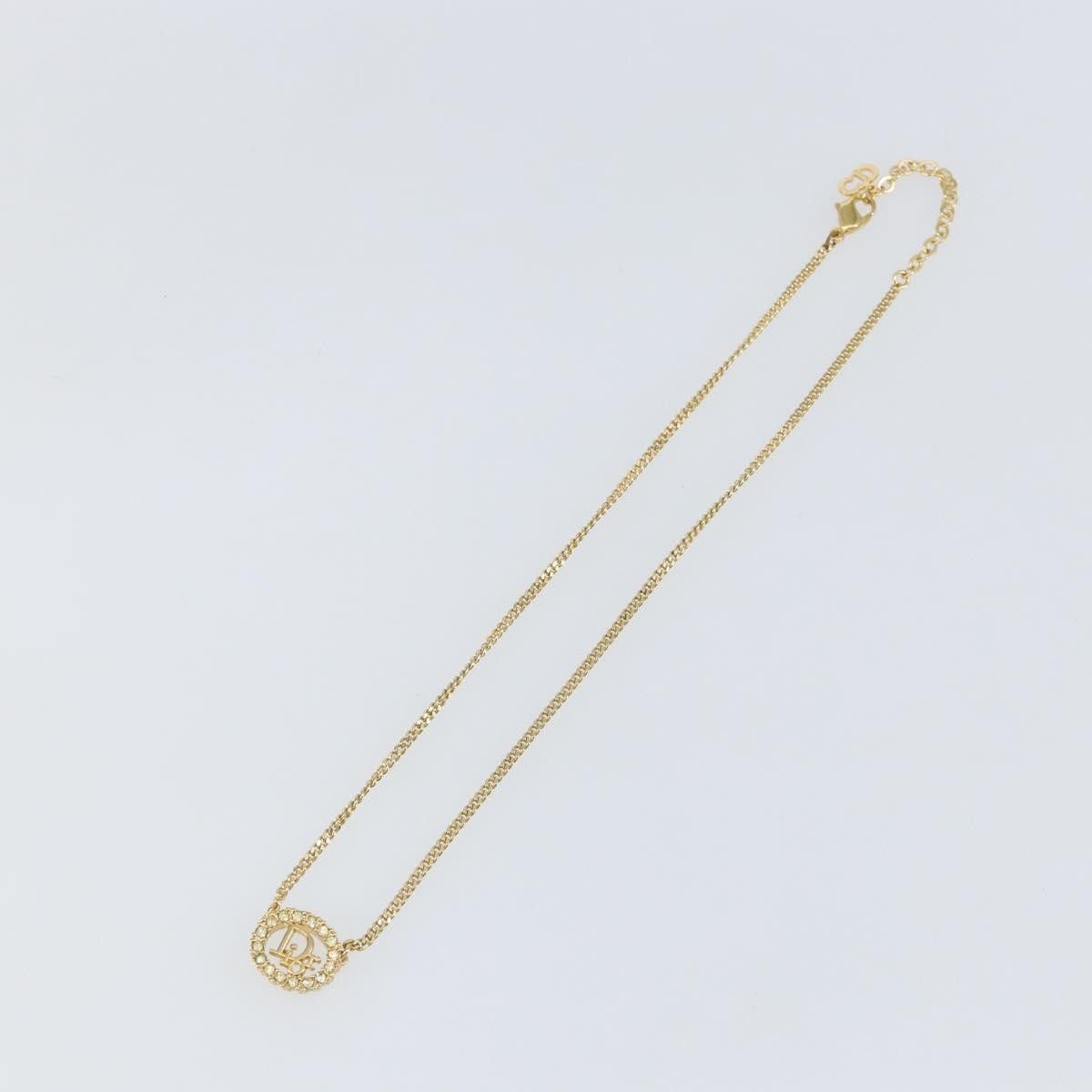 Dior Christian Dior CD Round Pendant Necklace Metal and Crystals Size ONE SIZE - 1 Thumbnail