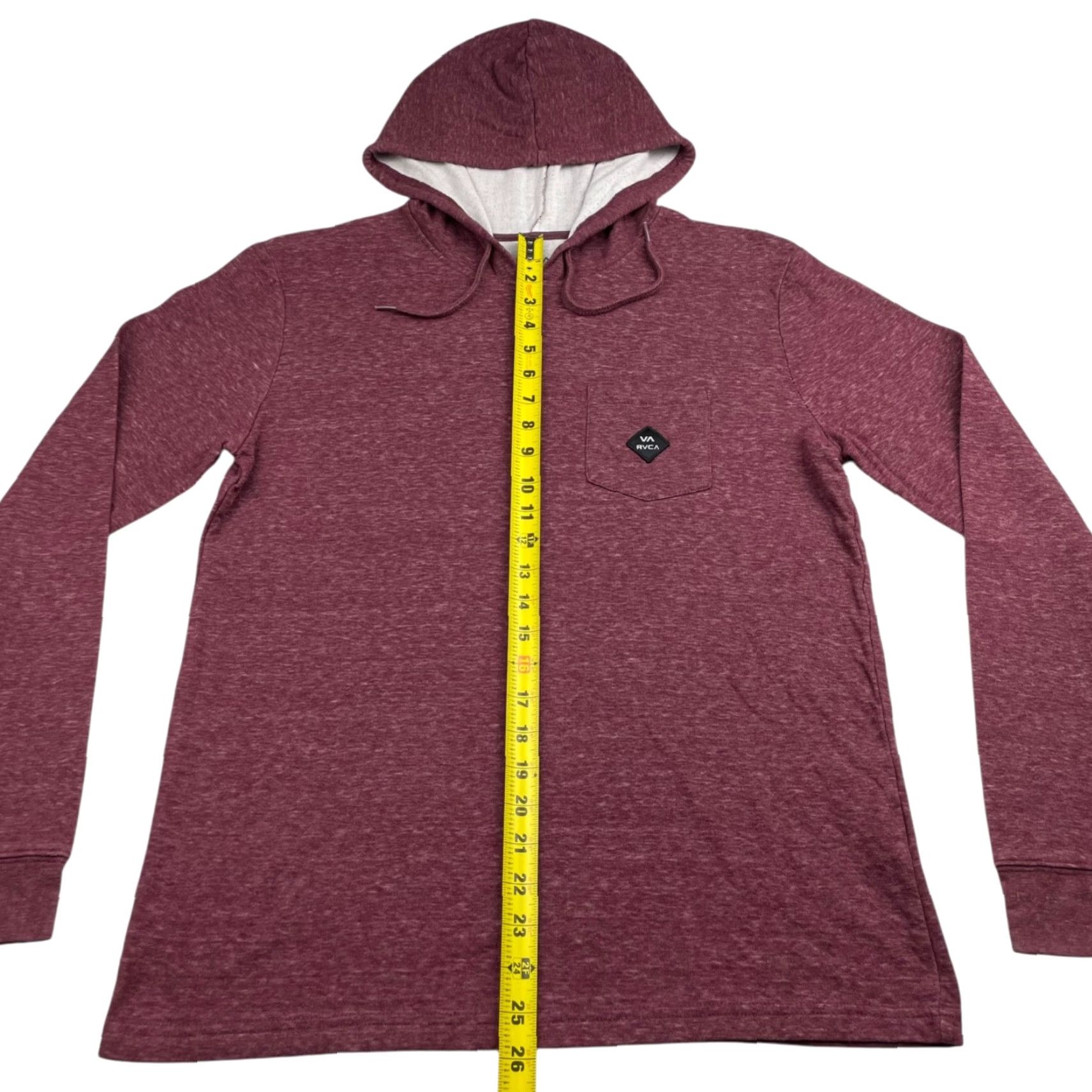 RVCA RVCA Men’s Cotton Blend Regular Fit Pullover Pocket Hoodie Burgundy Purple Medium Hoodie Mens) Size US M / EU 48-50 / 2 - 5 Thumbnail