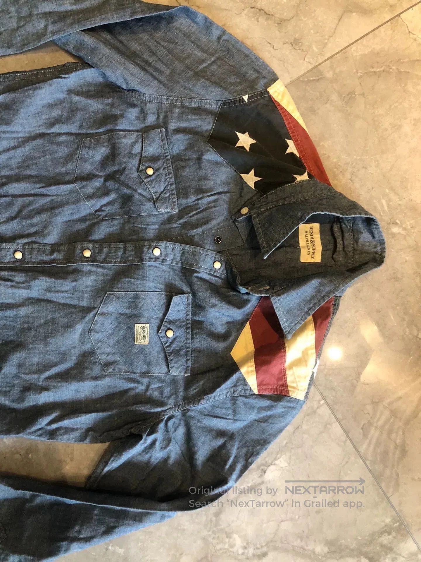 Japanese Brand Ralph Lauren Vintage Denim Shirt Jacket. Size US L / EU 52-54 / 3 - 3 Thumbnail