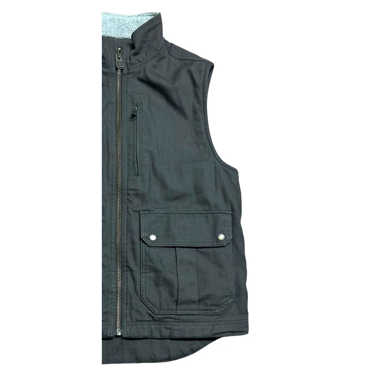 CO Duluth Trading Co Vest Mens Medium Brown Canvas Sherpa Lined Full Zip Workwear Outdoor Size US M / EU 48-50 / 2 - 3 Thumbnail