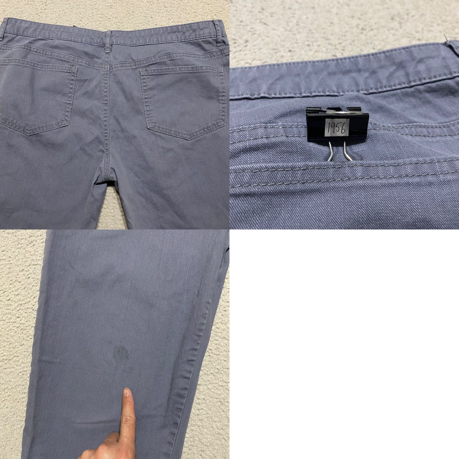 Norma Kamali Norma Kamali Jeans Womens 16 Regular Gray Denim Straight Crop Mid Rise 5-Pocket Design Size 38" / US 16 / IT 52 - 9 Thumbnail