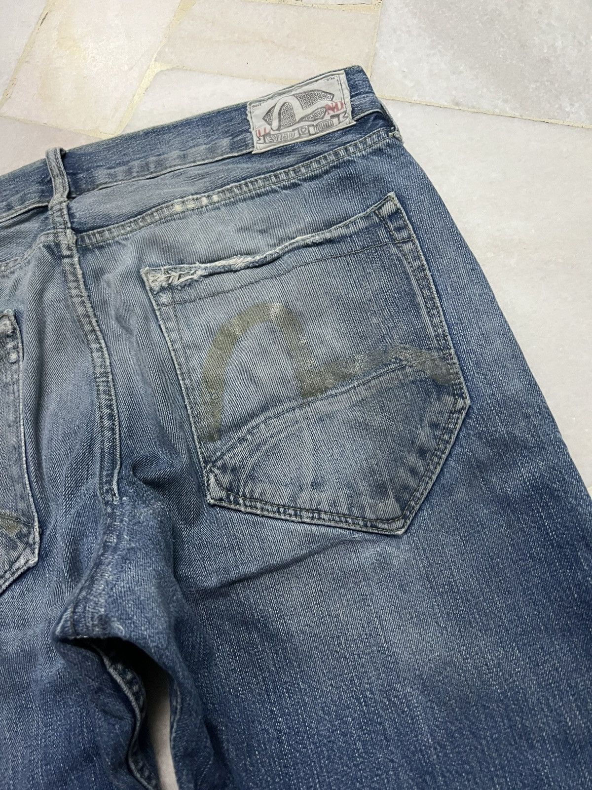 Evisu × Puma 💥90’s💥Vintage Evisu x Puma Distressed Ripped Jean Size US 34 / EU 50 - 14 Thumbnail