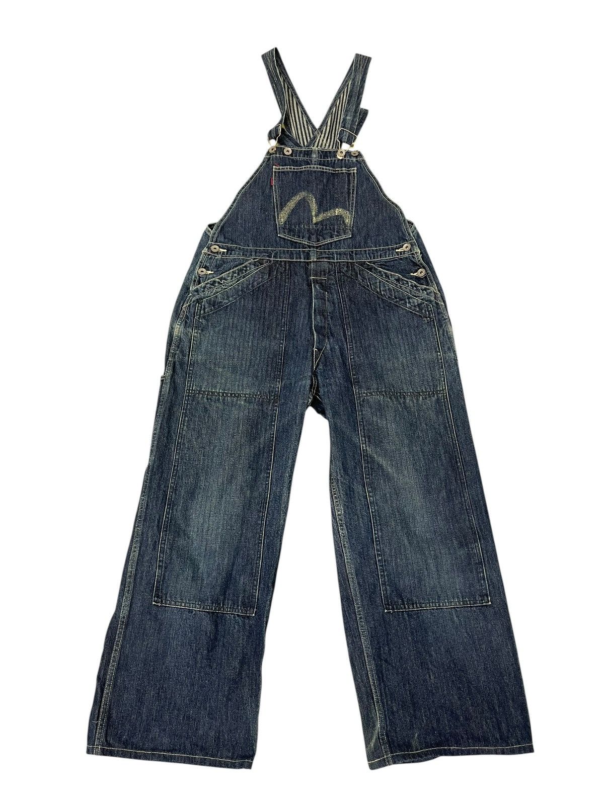 Evisu Rare Vtg 90s Evisu Overalls Denim Workwear 2🟦5 Size US 35 - 2 Thumbnail