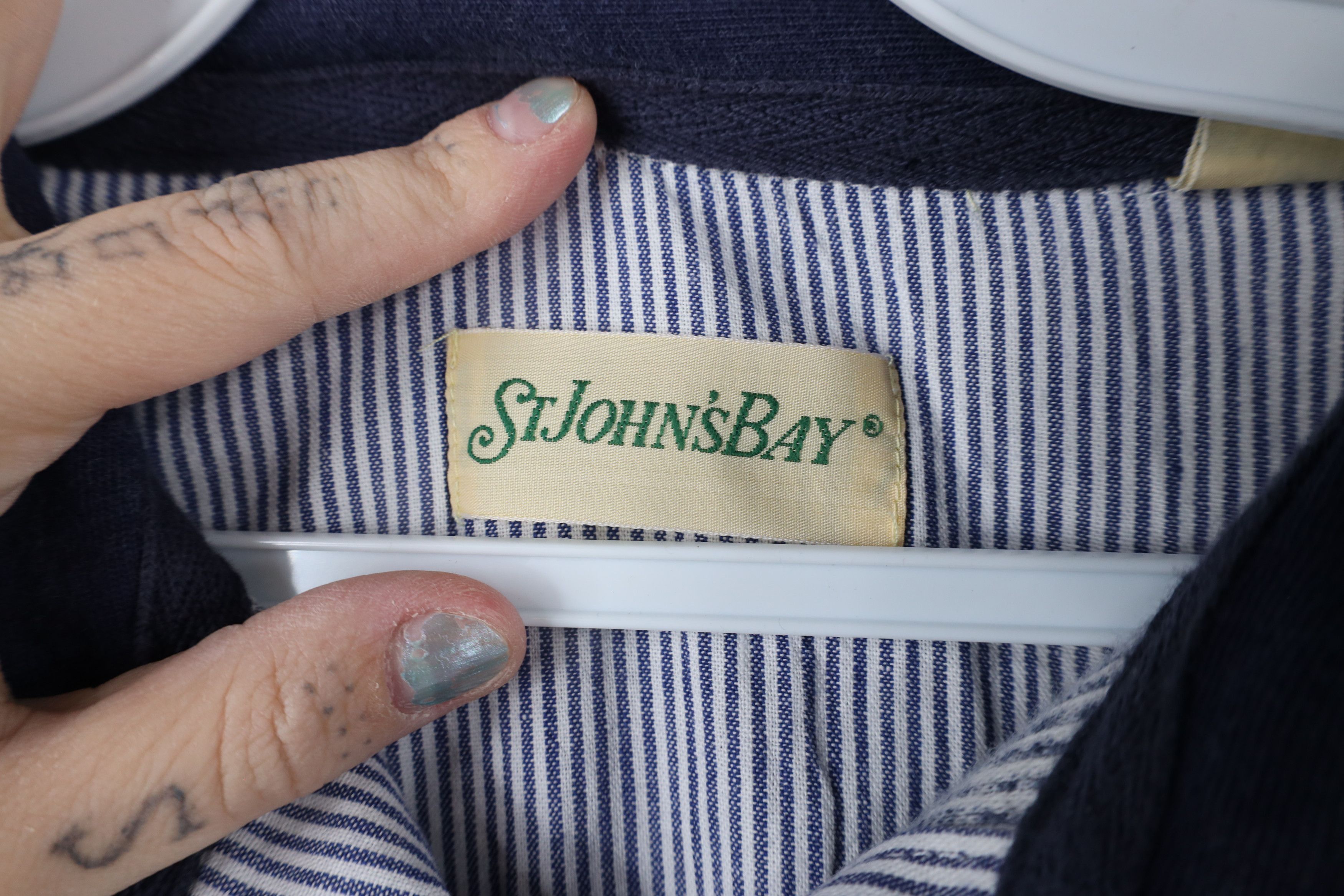 Vintage Vintage 90s Streetwear Striped Ribbed Knit Long Sleeve Polo Size US L / EU 52-54 / 3 - 7 Thumbnail