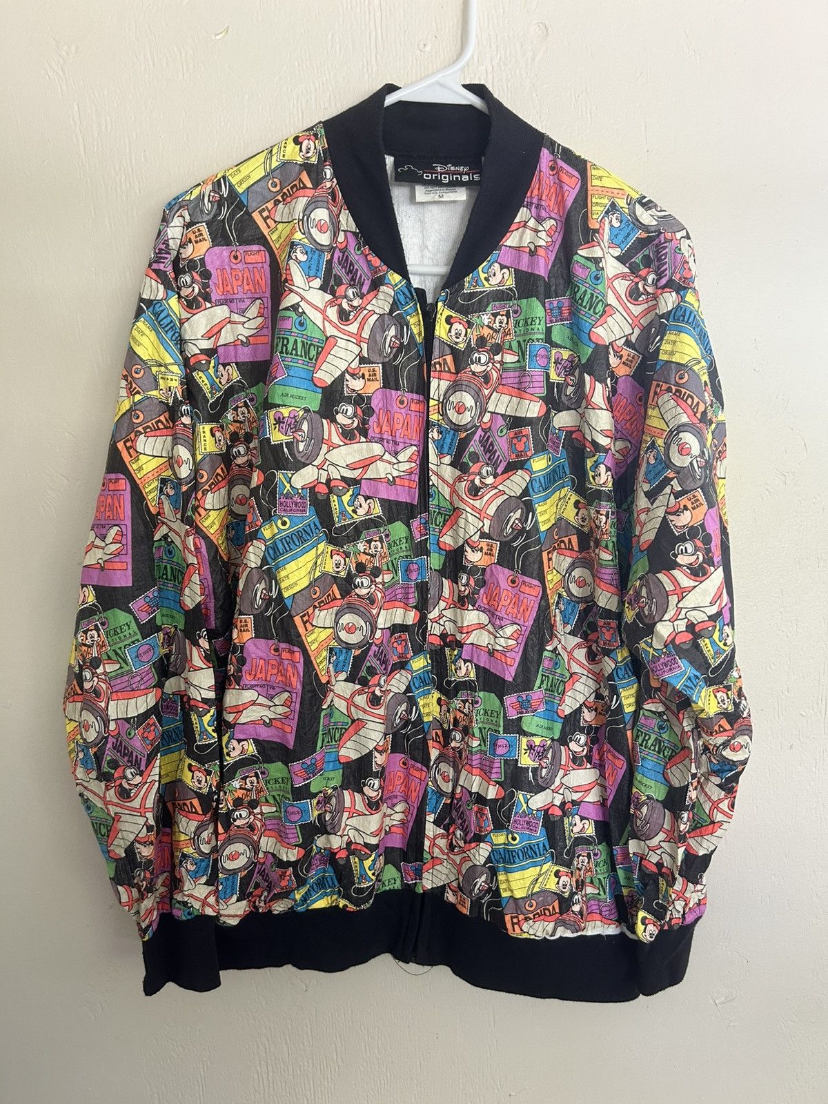 Mickey Mouse 90s Disney Mickey Mouse Air Mickey Flight Travel Windbreaker Size US M / EU 48-50 / 2 - 1 Thumbnail