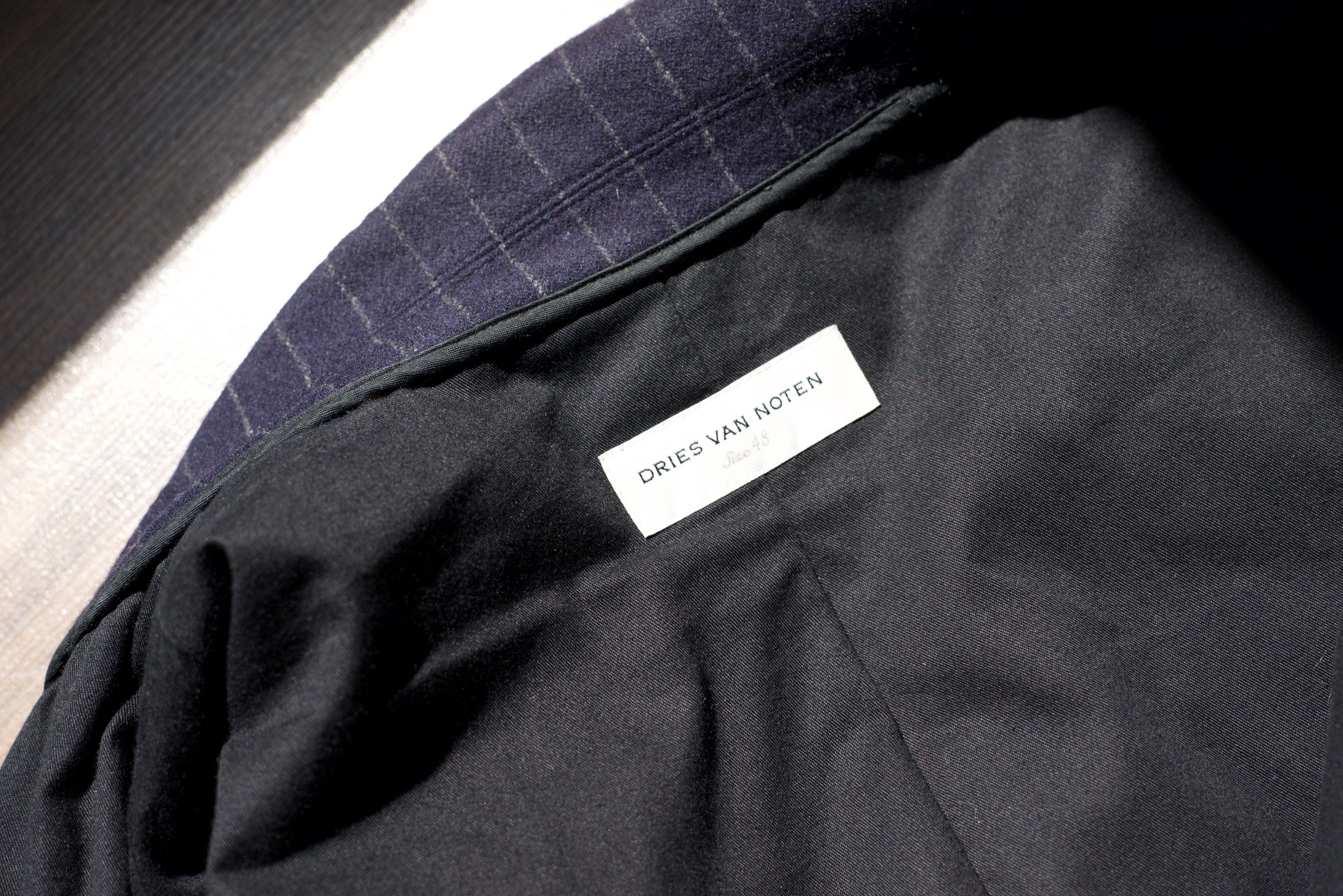 Dries Van Noten DRIES VAN NOTEN — Navy Pinstripe Wool Blazer Size US M / EU 48-50 / 2 - 3 Thumbnail