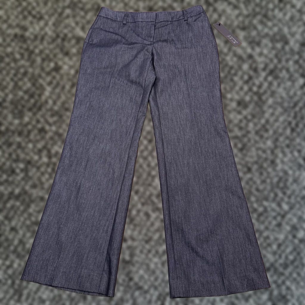 Apt. 9 Apt. 9 Modern Fit Trouser Pants Womens 4P Gray Denim Workwear Dress Pants Flat Front Seeded Logo Stretch Mid Rise 29in Inseam 29in Petite Violet? Size 27" / US 4 / IT 40 - 1 Thumbnail